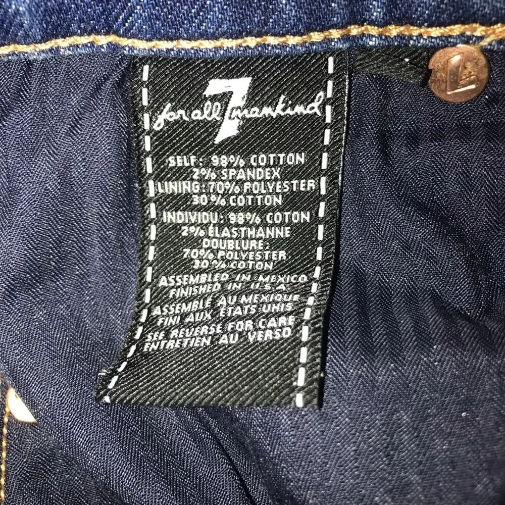 7 For All Mankind Denim Skirt 24